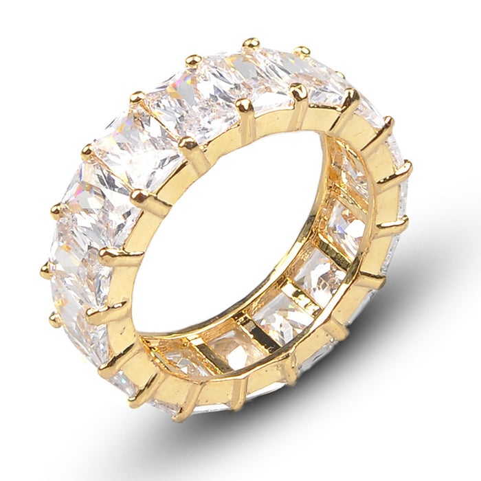 Wholesale Electroplated Copper Colored Zircon Ring JDC-RS-MiMeng019 Rings 米萌 Wholesale Jewelry JoyasDeChina Joyas De China