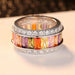 Wholesale Electroplated Copper Colored Zircon Ring JDC-RS-MiMeng034 Rings 米萌 Wholesale Jewelry JoyasDeChina Joyas De China