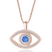 Wholesale Electroplated Copper Zircon Lucky Blue Eye Necklace JDC-NE-MiMeng016 Necklaces 米萌 rose gold Wholesale Jewelry JoyasDeChina Joyas De China