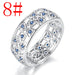 Wholesale Electroplated Copper Zircon Openwork Rings JDC-RS-MiMeng018 Rings 米萌 Blue 8# Wholesale Jewelry JoyasDeChina Joyas De China