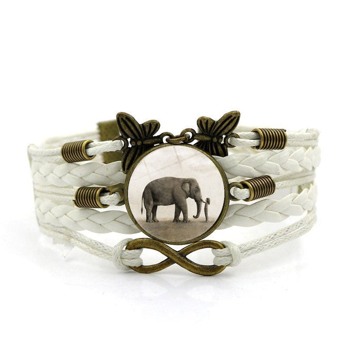 Wholesale elephant and girl time gem bracelet JDC-BT-Hengx003 Bracelets 横湘 bai Wholesale Jewelry JoyasDeChina Joyas De China