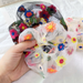 Bulk Jewelry Wholesale embroidered daisy large intestine ring Hair Scrunchies JDC-HS-K037 Wholesale factory from China YIWU China