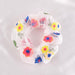 Bulk Jewelry Wholesale embroidered daisy large intestine ring Hair Scrunchies JDC-HS-K037 Wholesale factory from China YIWU China