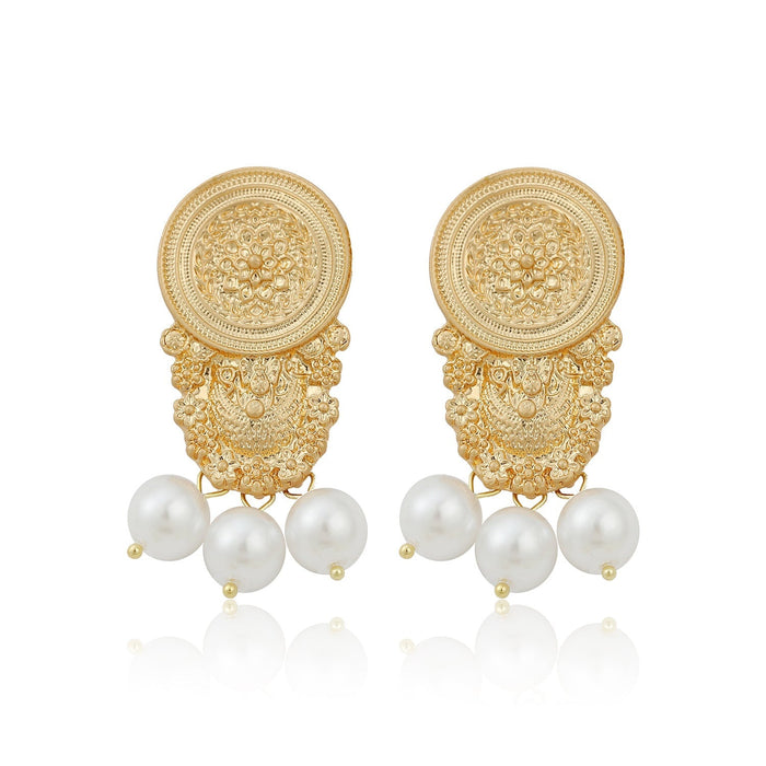 Wholesale ethnic style vintage pearl earrings JDC-ES-ManY013 Earrings 满溢 Wholesale Jewelry JoyasDeChina Joyas De China