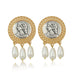 Wholesale ethnic style vintage pearl earrings JDC-ES-ManY013 Earrings 满溢 Wholesale Jewelry JoyasDeChina Joyas De China