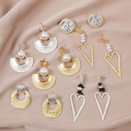 Wholesale ethnic style vintage pearl earrings JDC-ES-ManY013 Earrings 满溢 Wholesale Jewelry JoyasDeChina Joyas De China