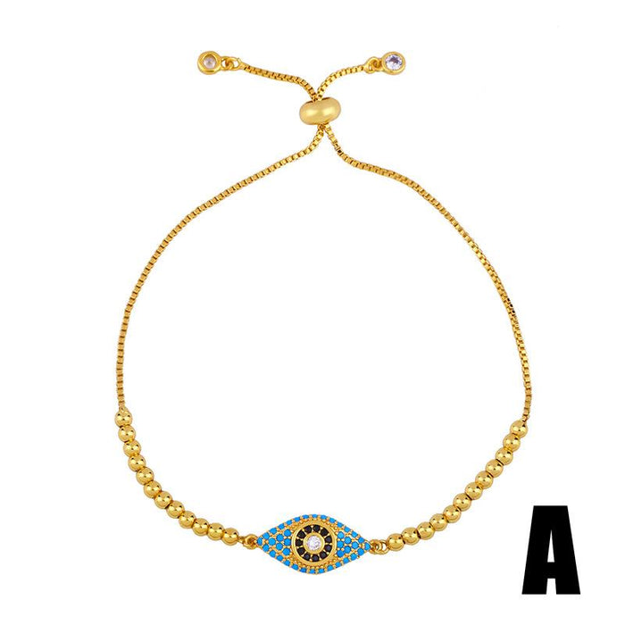 Bulk Jewelry Wholesale Evil Eye Blue Crystal Bracelet JDC-as101 Wholesale factory from China YIWU China