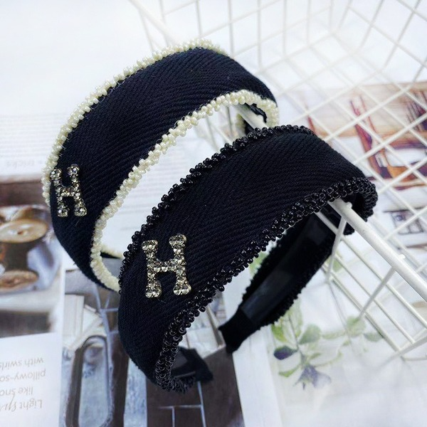 Bulk Jewelry Wholesale fabric headband black simple knotted handmade beaded JDC-HD-O062 Wholesale factory from China YIWU China