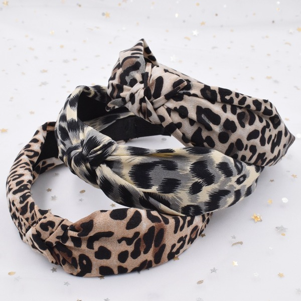 Bulk Jewelry Wholesale Fabric Know Leopard print headband JDC-HD-n003 Wholesale factory from China YIWU China