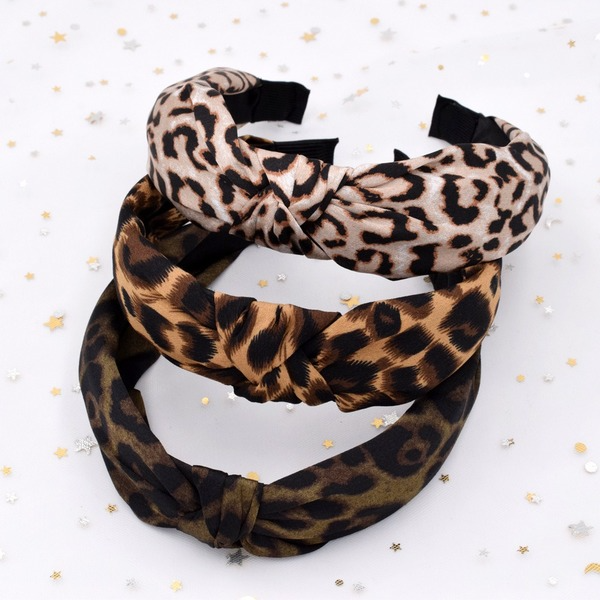 Bulk Jewelry Wholesale Fabric Know Leopard print headband JDC-HD-n003 Wholesale factory from China YIWU China