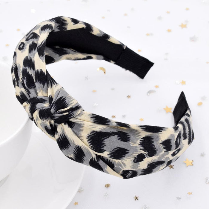 Bulk Jewelry Wholesale Fabric Know Leopard print headband JDC-HD-n003 Wholesale factory from China YIWU China