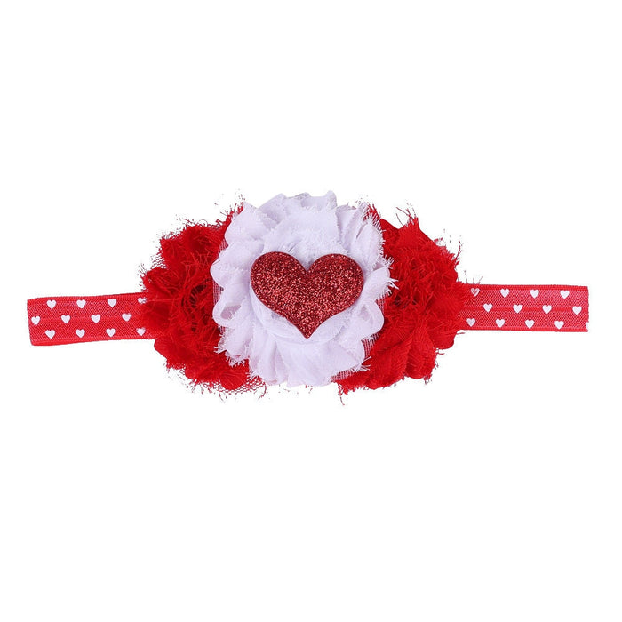 Wholesale Fabric Red Kids Love Heart Stretch Heart Headband JDC-HD-GSQN031 Headband 丘诺 3# Wholesale Jewelry JoyasDeChina Joyas De China