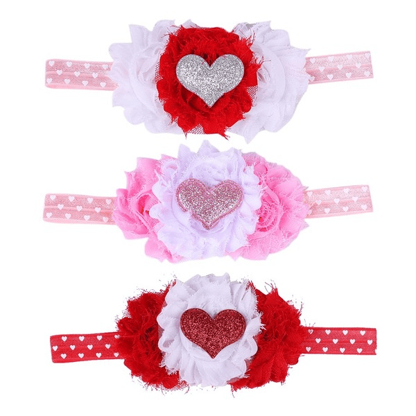 Wholesale Fabric Red Kids Love Heart Stretch Heart Headband JDC-HD-GSQN031 Headband 丘诺 Wholesale Jewelry JoyasDeChina Joyas De China