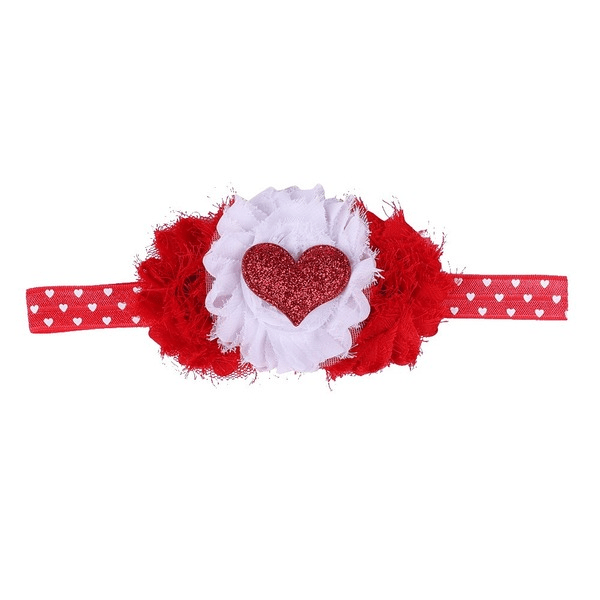 Wholesale Fabric Red Kids Love Heart Stretch Heart Headband JDC-HD-GSQN031 Headband 丘诺 Wholesale Jewelry JoyasDeChina Joyas De China