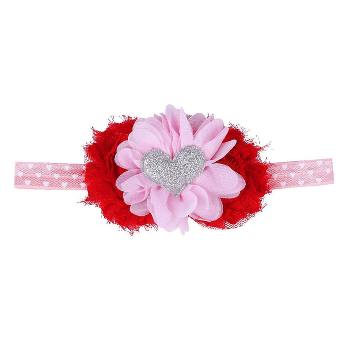 Wholesale Fabric Red Kids Love Heart Stretch Heart Headband JDC-HD-GSQN031 Headband 丘诺 Wholesale Jewelry JoyasDeChina Joyas De China