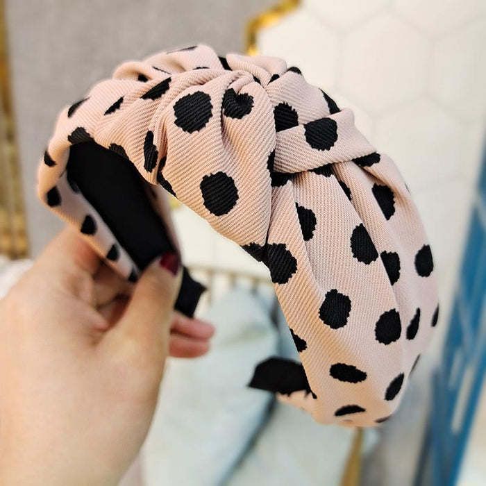 Bulk Jewelry Wholesale fabric simple wave dot headband JDC-HD-O055 Wholesale factory from China YIWU China