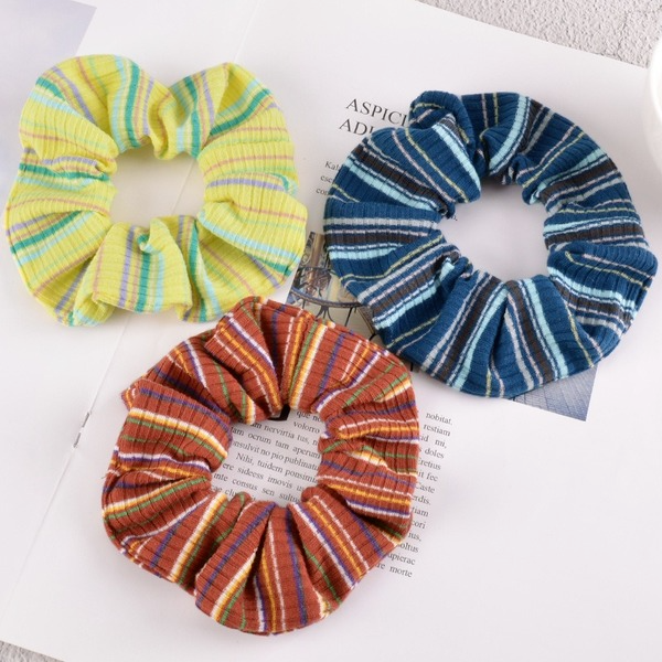 Bulk Jewelry Wholesale fabric stripe Hair Scrunchies JDC-HS-K083 Wholesale factory from China YIWU China