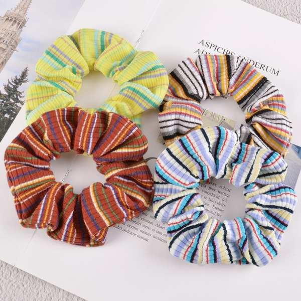 Bulk Jewelry Wholesale fabric stripe Hair Scrunchies JDC-HS-K083 Wholesale factory from China YIWU China