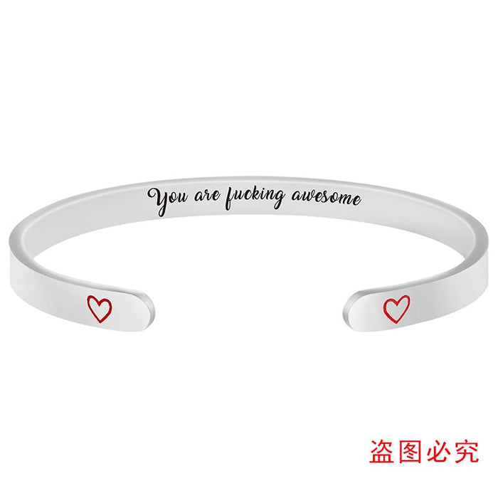 Wholesale Family Holiday Gift Love Stainless Steel Bracelet MOQ≥2 JDC-BT-GangGu002 Bracelet 钢古 Wholesale Jewelry JoyasDeChina Joyas De China