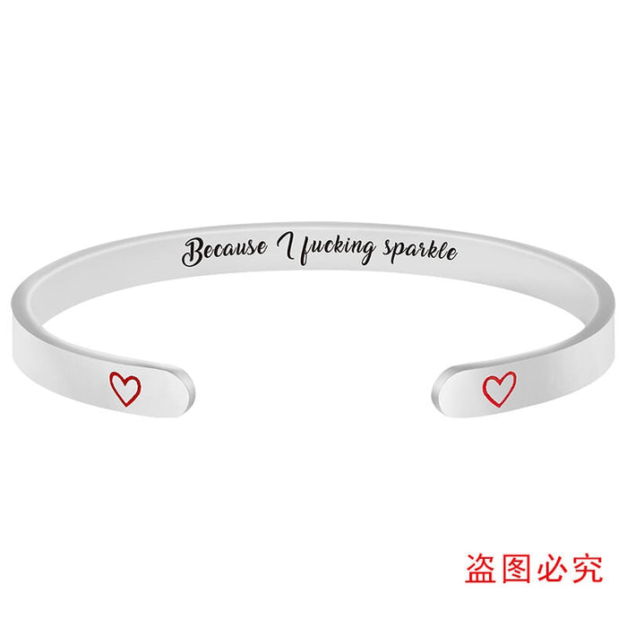 Wholesale Family Holiday Gift Love Stainless Steel Bracelet MOQ≥2 JDC-BT-GangGu002 Bracelet 钢古 Wholesale Jewelry JoyasDeChina Joyas De China