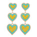 Wholesale Fancy Color Diamond Love Multi-Layer Earrings JDC-ES-JL949 Earrings 氿乐 Wholesale Jewelry JoyasDeChina Joyas De China