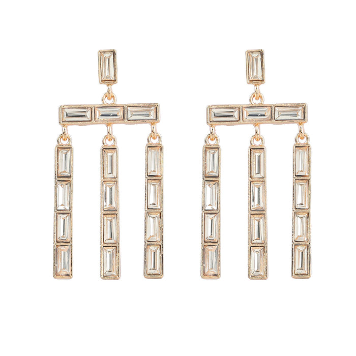 Wholesale fancy color diamond tassel long alloy earrings wholesale JDC-ES-JL948 Earrings 氿乐 Wholesale Jewelry JoyasDeChina Joyas De China