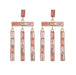 Wholesale fancy color diamond tassel long alloy earrings wholesale JDC-ES-JL948 Earrings 氿乐 Pink Wholesale Jewelry JoyasDeChina Joyas De China