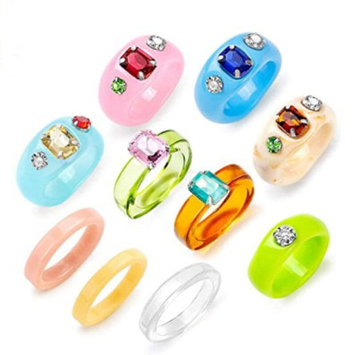Wholesale Fancy Color Diamond Transparent Fruit Ring Set JDC-RS-Yunhe003 Rings 芸禾 Wholesale Jewelry JoyasDeChina Joyas De China