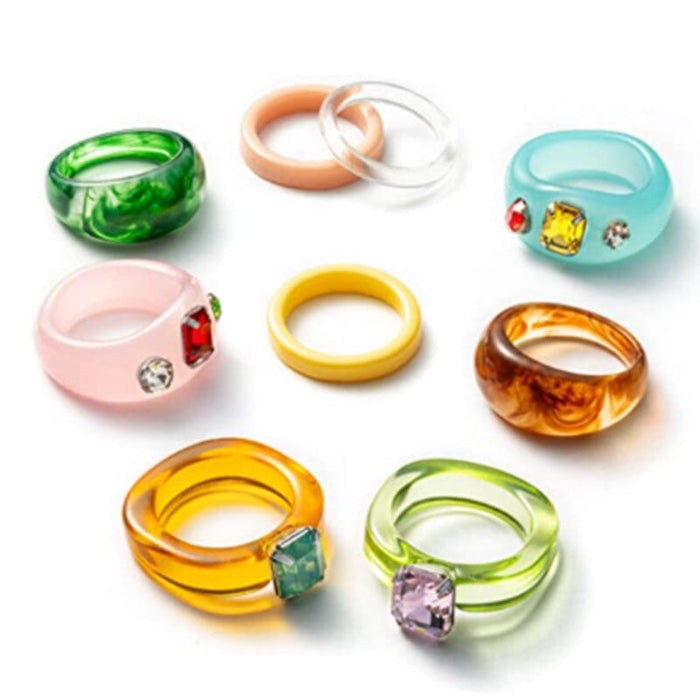 Wholesale Fancy Color Diamond Transparent Fruit Ring Set JDC-RS-Yunhe003 Rings 芸禾 Wholesale Jewelry JoyasDeChina Joyas De China
