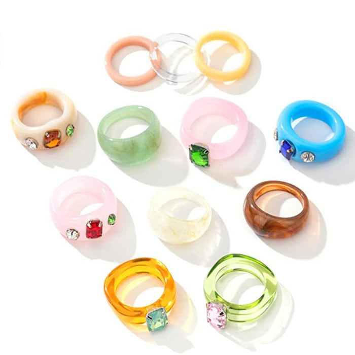 Wholesale Fancy Color Diamond Transparent Fruit Ring Set JDC-RS-Yunhe003 Rings 芸禾 Wholesale Jewelry JoyasDeChina Joyas De China