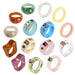 Wholesale Fancy Color Diamond Transparent Fruit Ring Set JDC-RS-Yunhe003 Rings 芸禾 5 One size fits all Wholesale Jewelry JoyasDeChina Joyas De China