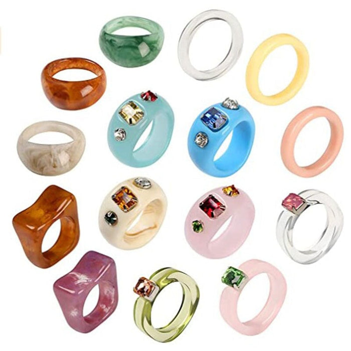 Wholesale Fancy Color Diamond Transparent Fruit Ring Set JDC-RS-Yunhe003 Rings 芸禾 Wholesale Jewelry JoyasDeChina Joyas De China