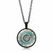 Wholesale fashion glass pendant JDC-CS-Hengx004 charms 横湘 XSWX0124-black Wholesale Jewelry JoyasDeChina Joyas De China