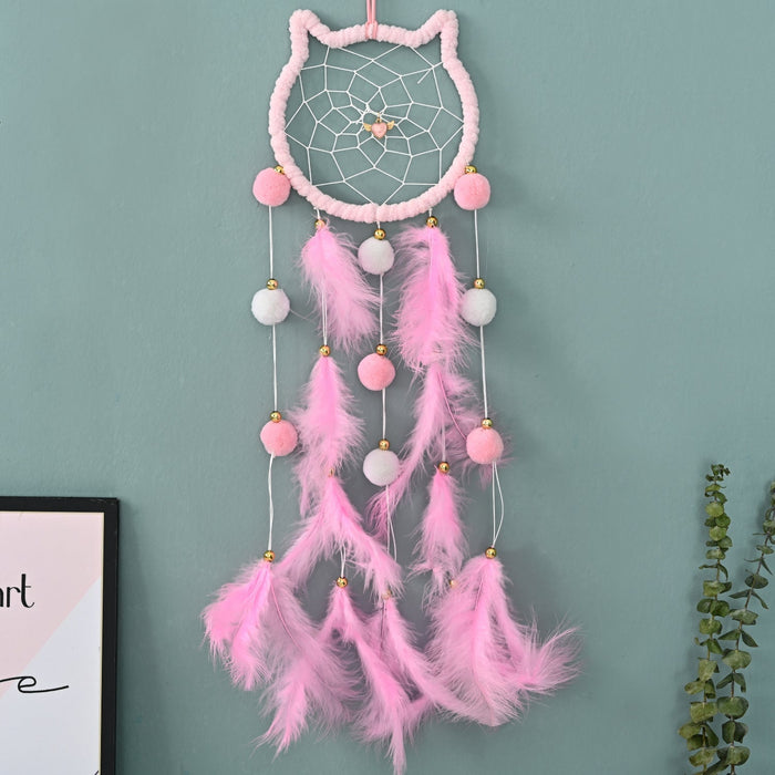 Wholesale Feather Iron Hoop Hairball Ribbon Dreamcatcher JDC-DC-JunX003 Dreamcatcher 俊贤 Wholesale Jewelry JoyasDeChina Joyas De China