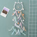 Wholesale Feather Iron Hoop Hairball Ribbon Dreamcatcher JDC-DC-JunX003 Dreamcatcher 俊贤 white cat Wholesale Jewelry JoyasDeChina Joyas De China