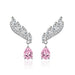 Wholesale feather yellow silver plated earrings JDC-ES-BZ007 Earrings 标志 Wholesale Jewelry JoyasDeChina Joyas De China