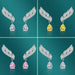 Wholesale feather yellow silver plated earrings JDC-ES-BZ007 Earrings 标志 Wholesale Jewelry JoyasDeChina Joyas De China
