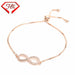 Wholesale figure 8 bow set diamond adjustable pull bracelet JDC-BT-HongX010 Bracelet 宏祥 Wholesale Jewelry JoyasDeChina Joyas De China