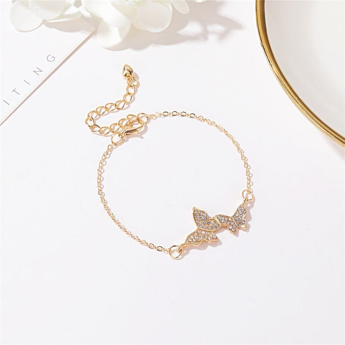 Wholesale Flash Diamond Butterfly Alloy Bracelet JDC-BT-A029 Bracelet 妙雅 Wholesale Jewelry JoyasDeChina Joyas De China