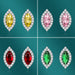 Wholesale flash diamond marquise silver plated stud earrings JDC-ES-BZ011 Earrings 标志 Wholesale Jewelry JoyasDeChina Joyas De China