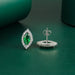 Wholesale flash diamond marquise silver plated stud earrings JDC-ES-BZ011 Earrings 标志 Wholesale Jewelry JoyasDeChina Joyas De China