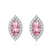 Wholesale flash diamond marquise silver plated stud earrings JDC-ES-BZ011 Earrings 标志 pink Wholesale Jewelry JoyasDeChina Joyas De China