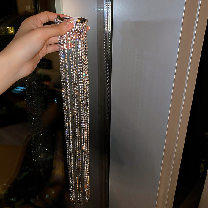 Wholesale flash diamond tassel alloy hairpin JDC-HC-BaoY004 Hair Clips 宝钰 Wholesale Jewelry JoyasDeChina Joyas De China