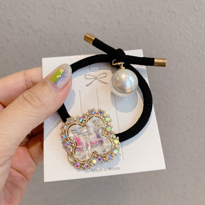 Wholesale flash drill clover head rope JDC-HS-GSFS013 Hair Scrunchies 夙尚 Wholesale Jewelry JoyasDeChina Joyas De China