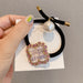 Wholesale flash drill clover head rope JDC-HS-GSFS013 Hair Scrunchies 夙尚 3 pink Wholesale Jewelry JoyasDeChina Joyas De China