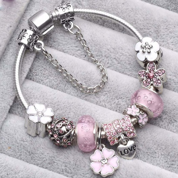 Wholesale Floral Rhinestone Alloy Bracelet JDC-BT-XingL011 Bracelet 星銮 Wholesale Jewelry JoyasDeChina Joyas De China