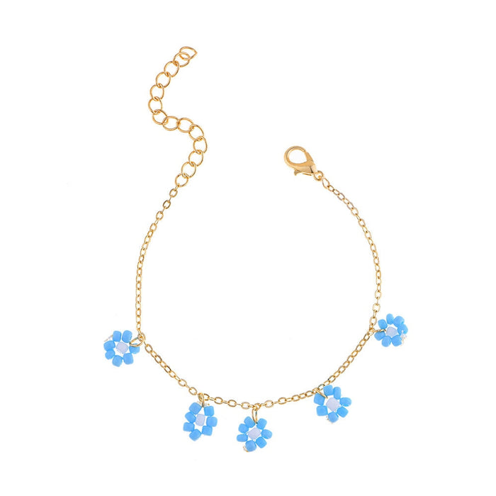 Wholesale flower alloy rice beads flower bracelet JDC-BT-Yida003 Bracelet 宜达 49 Wholesale Jewelry JoyasDeChina Joyas De China