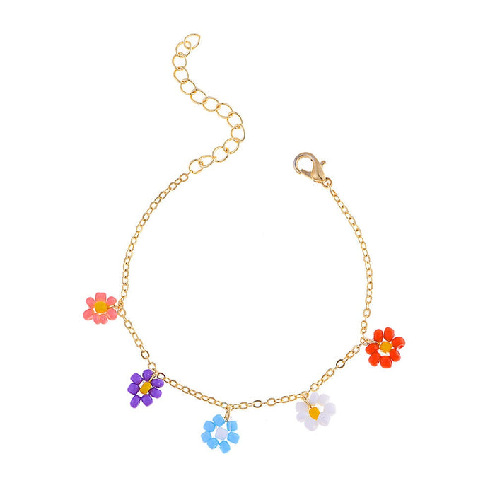 Wholesale flower alloy rice beads flower bracelet JDC-BT-Yida003 Bracelet 宜达 51 Wholesale Jewelry JoyasDeChina Joyas De China