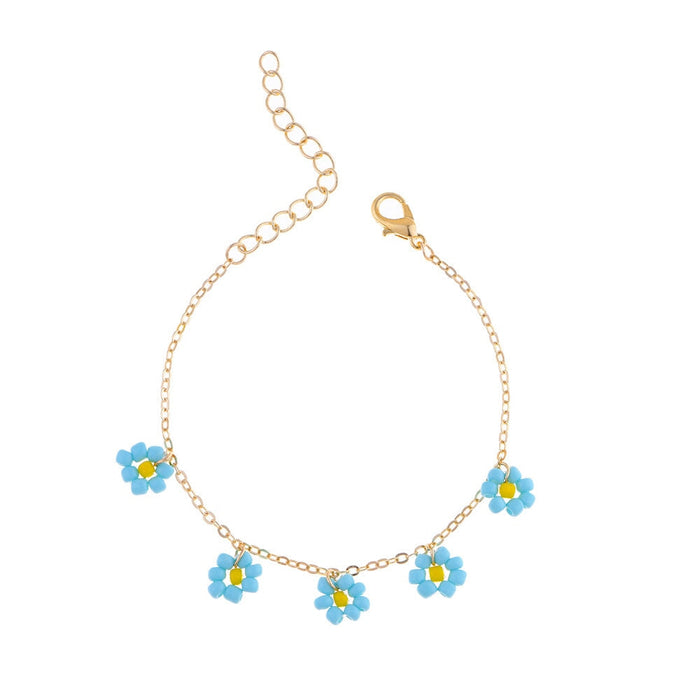Wholesale flower alloy rice beads flower bracelet JDC-BT-Yida003 Bracelet 宜达 53 Wholesale Jewelry JoyasDeChina Joyas De China