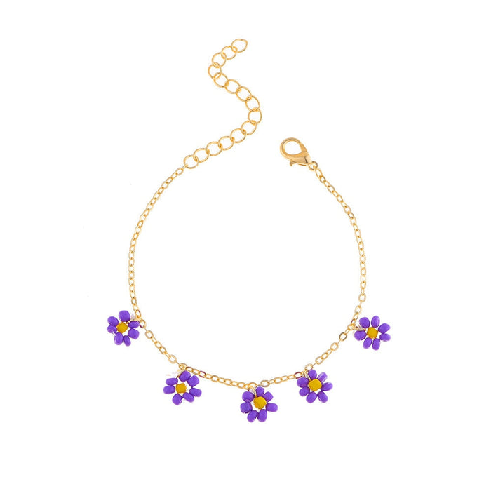 Wholesale flower alloy rice beads flower bracelet JDC-BT-Yida003 Bracelet 宜达 58 Wholesale Jewelry JoyasDeChina Joyas De China